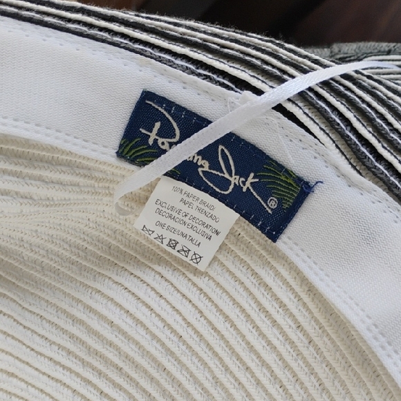 ?B2G1 New PANAMA JACK  Striped Black White Sun Hat main image 7